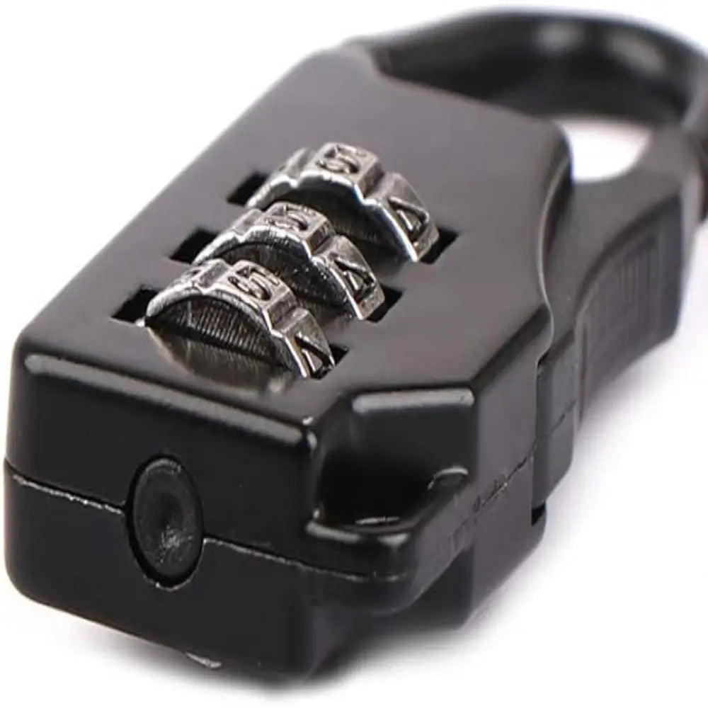 Black combination lock on a white background