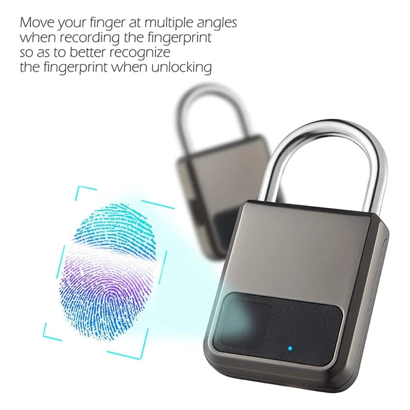Fingerprint lock with instructions on how to use it