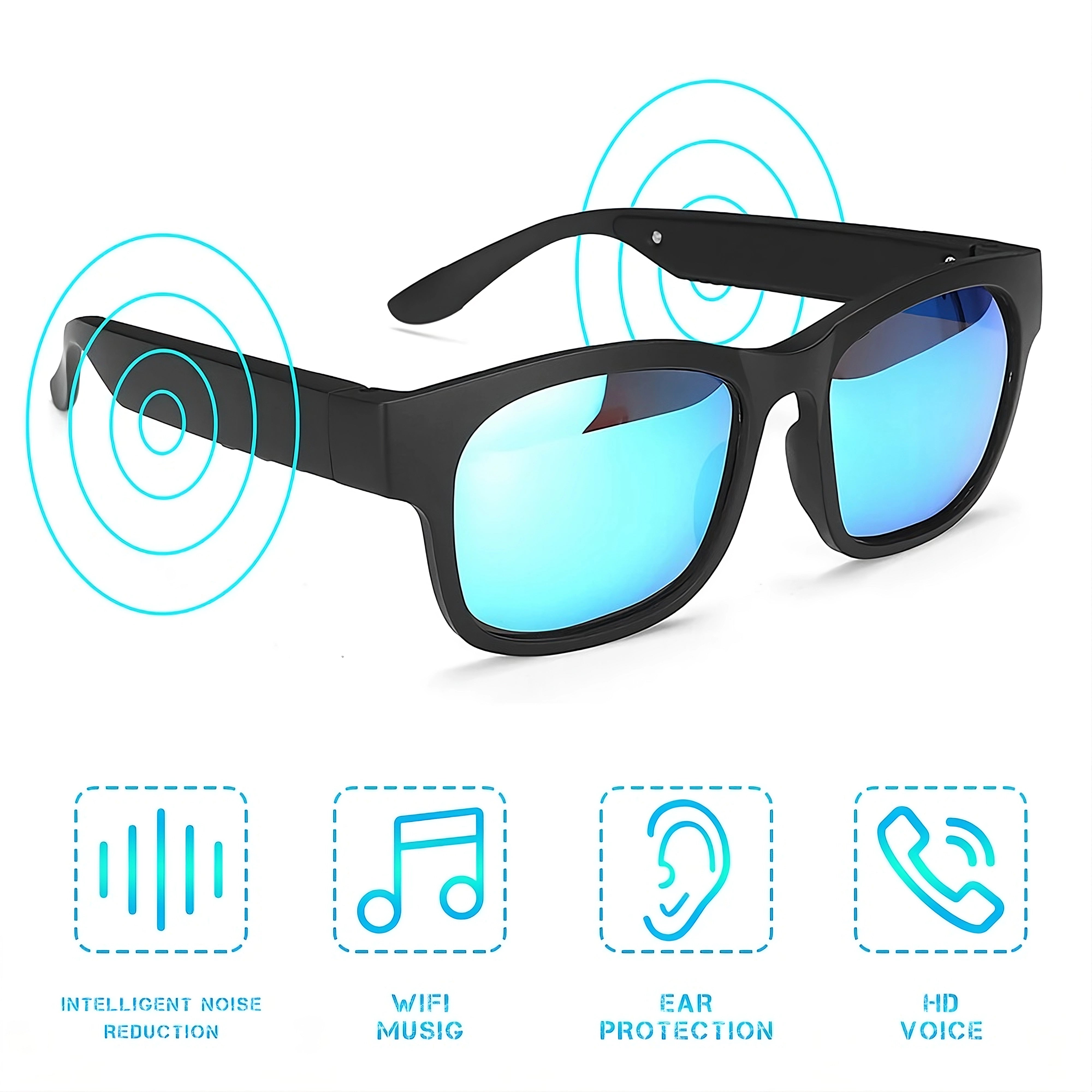 Smart Bluetooth Glasses – AI Translation, Hands-Free Calls & Audio