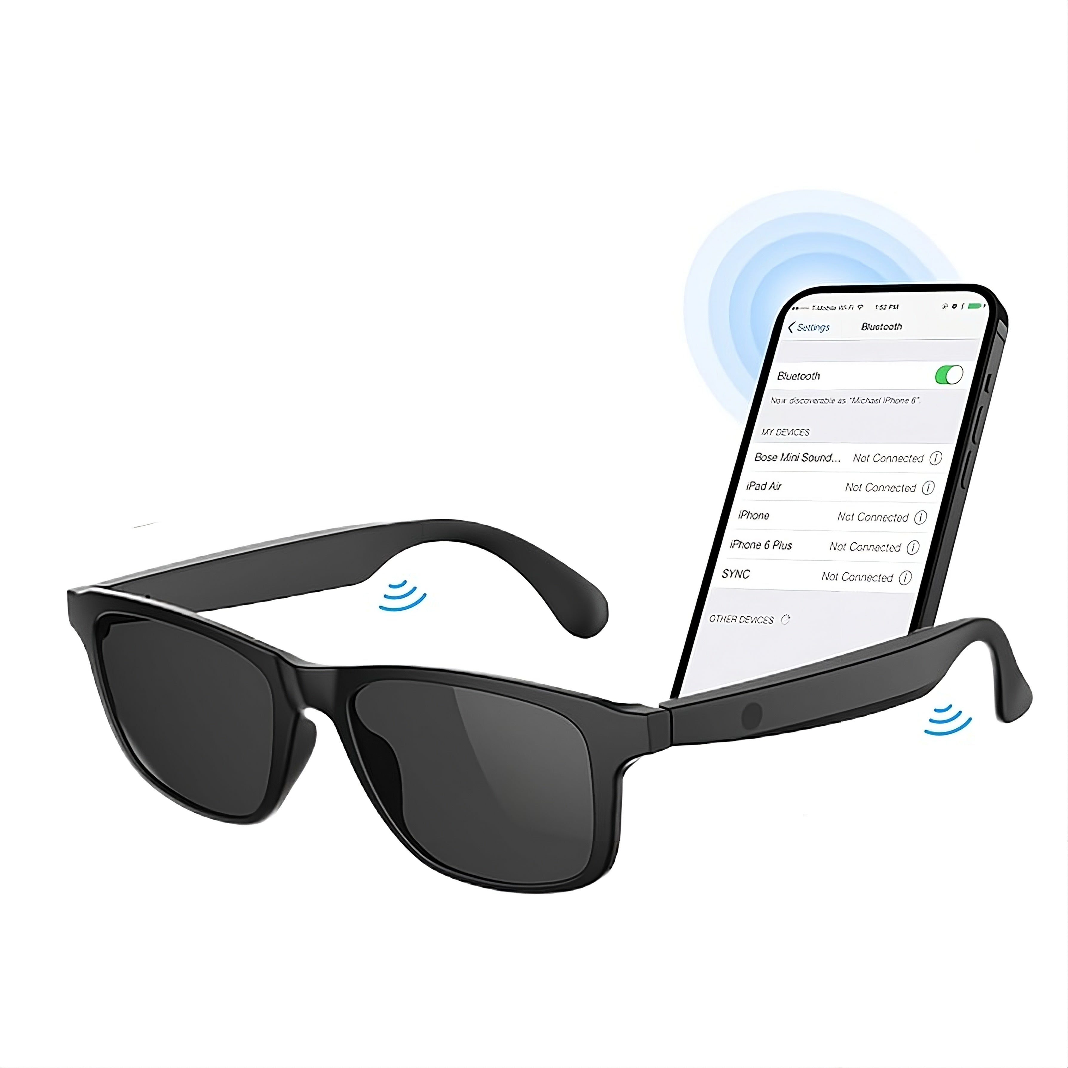 Smart Bluetooth Glasses – AI Translation, Hands-Free Calls & Audio